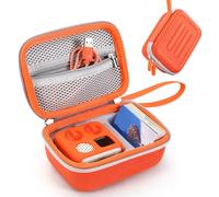 OCXLLEATLY Étui de voyage compatible avec Yoto Mini édition 2024, sac de rangement rigide en EVA pour lecteur audio et lecteur de musique, cartes de livres audio et câble de charge (orange)