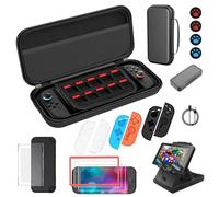 OCYEMY 20 in 1 Étui et Accessoires pour Nintendo Switch 2 2025, Kit D'étui Portable pour Switch 2 Console avec Protection d’écran, Poignées de Pouce, Chiffon de Nettoyage, Coque PC et Housse TPU
