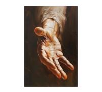 OCZEESDW Main de Jésus, main de Dieu, art mural, décoration religieuse, affiche chrétienne réaliste, art inspirant autocollant, 40 x 60 cm