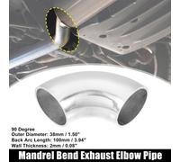 OD 1.5 pouce 90 Degré Inox Acier Voiture Échappement Coude Tuyau 0.08"