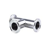OD 32mm Stainless Steel SS304 3 Way Tee Ferrule 1.5” OD 50.5mm Fit 1.5"Tri Clamp YZWRWRMKTB