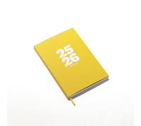 OD OCTÀGONDESIGN Octo Design Agenda semainier académique 2025/2026, 12 mois, août 2025 à juillet 2026, similaire A5, jaune indien, couverture semi-rigide, reste entièrement ouvert