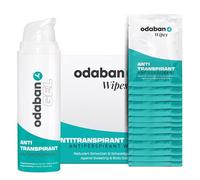 odaban Kit anti-transpiration pour les mains, les pieds et le visage avec gel anti-transpirant odaban et lingettes