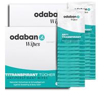 odaban® Lot de 2 x 16 lingettes anti-transpirantes contre la transpiration intense - Lingettes emballées individuellement pour aisselles, mains, pieds et visage - Protection efficace contre la