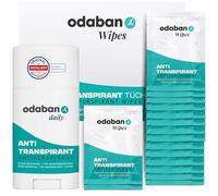 odaban Sensitive Kit anti-transpiration au niveau des aisselles avec bâtonnets anti-transpirants odaban et lingettes anti-transpiration pour homme et femme