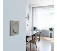 Odace poussoir lumineux aluminium 10A voyant LED bleu 0,15mA - S530276 - Schneider