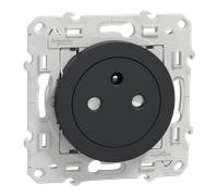 Odace - prise de courant 2P+T affleurante - anthracite - connexion rapide - SCHNEIDER ELECTRIC - S540052