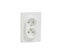 Schneider Electric – Prise de courant Odace 2P+T double 1 poste Noir