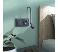 Odace Style plaque 2 postes horizontaux ou verticaux entraxe 71mm anthracite - S540704 - Schneider