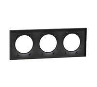 Odace Style plaque 3 postes horizontaux ou verticaux entraxe 71mm anthracite - S540706 - Schneider