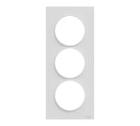 Odace Style plaque 3 postes verticaux entraxe 57mm blanc - S520716 - Schneider