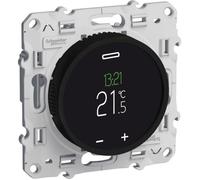Schneider Electric Thermostat programmable écran tactile Odace S520508 Noir pour plancher chauffant