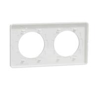 Odace - touch - plaque - blanc et translucide blanc (ral 9003) - 2 postes horizontal 71mm | 2 postes vertical 71mm - h 85mm - l 156mm - p 10mm - ik04
