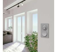Plaque Odace Touch - Aluminium sans liseré - Double verticale 57mm aluminium