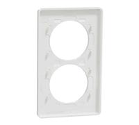 Odace Touch plaque 2 postes verticaux entraxe 57mm blanc - S520814 - Schneider