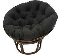 Odaima Chaise Ronde Coussin d'oreiller,Coussin à Bascule Pivotant,Coussin Fauteuil rotin,Doux et épais,pour l'intérieur/extérieur Coussins de siège de Jardin la Maison Terrasse(Noir,130x130cm)