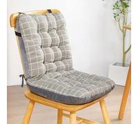 Odaima Coussin de Chaise avec Dossier Salon de Manger/Bureau - Coussin de Siège pour Attacher - avec Rembourrage Doux -Coussins d Assise de Jardin(Color 1,45x35x57cm)