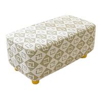 Odaima Housse de Pouf Ottomane Rectangulaire Extensible Housses De Repose-Pieds Jacquard Doux Housse de Protection pour Pouf Rectangulaire,avec Fond Élastique(Color3,45x65x40cm)