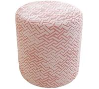 Odaima Housse de Pouf Ottomane Rond 35/40/45/50/60/80cm Extensible Couverture Ottomane Jacquard Housses de Repose-Pieds Housse pour Banc à Chaussures avec Fond élastique(#15,D:50cmxH:40cm)