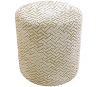 Odaima Housse de Pouf Ottomane Rond 35/40/45/50/60/80cm Extensible Couverture Ottomane Jacquard Housses de Repose-Pieds Housse pour Banc à Chaussures avec Fond élastique(#17,D:130cmxH:55cm)