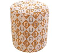Odaima Housse de Pouf Ottomane Rond 35/40/45/50/60/80cm Extensible Couverture Ottomane Jacquard Housses de Repose-Pieds Housse pour Banc à Chaussures avec Fond élastique(#6,D:75cmxH:45cm)