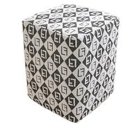 Odaima Housse Ottomane Carrée Housse de Pouf 35x35/40x40/45x45/50x50/60x60 Extensible Jacquard Housses de Repose-Pieds Carrée Couverture Ottomane de Pouf avec Fond élastique(Color3,30x30x35cm)