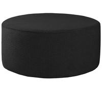 Odaima Housse Ottomane Ronde Housse de Pouf 40x40/45x45/50x50/60x60 Extensible Jacquard Housses de Repose-Pieds Rond Couverture Ottomane Housse de Pouf avec Fond élastique(#3,40x40cm/16x16in)