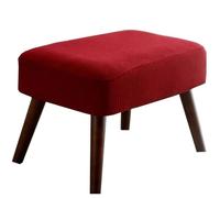 Odaima Housse Pouf Tabouret Housse Pouf Ottoman Housse Repose Pied Rectangle,Couverture pour Tabouret De Canapé Élastique,Bois Solide Tabouret De Salon Housse De Pouf Rectangulaire(Burgundy)