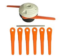 Odashen 4006-710-2137 PolyCut 6-2 Tête de débroussailleuse avec 6 lames et tige de montage, compatible avec débroussailleuse Stihl FS38 FS40 FS45 FS50 FSA60 FSA86, système de coupe à double lame