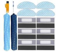 Odashen Lot de 14 kits de rechange pour Ecovacs Deebot OZMO T9 AIVI, T9 AIVI +, T9 PRO, T9 MAX, 2 brosses principales, 4 chiffons de serpillères, 6 filtres