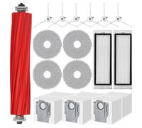 Odashen Lot de 16 accessoires de rechange pour robot aspirateur Roborock Q Revo/Roborock P10 avec brosse principale, chiffon serpillère, sac à poussière, filtre, brosse latérale