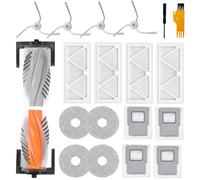 Odashen Lot de 19 accessoires de rechange pour aspirateur DJI ROMO S, ROMO A, ROMO P, 1 paire de brosses principales, 4 brosses latérales, 4 filtres HEPA, 4 serpillères, 4 sacs à poussière, 2 outils