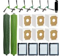 Odashen Lot de 19 pièces de rechange pour aspirateur robot iRobot Roomba Max 705 Combo / 706 Combo, 2 brosses principales, 6 brosses latérales, 4 filtres, 6 sacs à poussière, 1 brosse de nettoyage