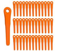 Odashen Lot de 40 lames en plastique 4002 007 1000 pour Stihl PolyCut 6-2, 6-3, 7-3, 28-2, 48-2, 27-3, 47-3, lames de rechange pour tondeuse Stihl PolyCut