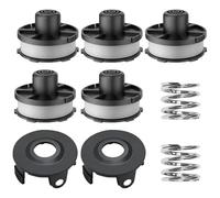 Odashen Lot de 5 bobines de fil de rechange pour débroussailleuse Makita Akkusense 18 V DUR181Z/DUR181RF/DUR181, 8 m (5 bobines, 2 capuchons, 2 ressorts)