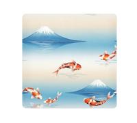 ODAWA Blue Snow Mountain Fish Film de protection autocollant en tissu pour objectif d'appareil photo 45 x 45 cm