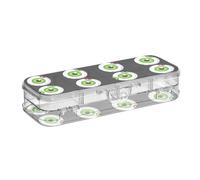 ODAWA Cartoonish Porte-stylos rigides avec couvercle et fermeture à pression pour enfants Motif globes oculaires Noir 21,1 x 7,6 x 4,8 cm (L x l x H)