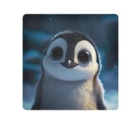 ODAWA Chiffon de protection autocollant pour appareil photo Motif vache des Highlands 35,1 x 35,1 cm, mignon pingouin gros yeux, 13.8x13.8in, Gros yeux de pingouin mignon