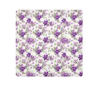 ODAWA Chiffon de protection autocollant pour objectif d'appareil photo - Motif floral - Violet - 45 x 45 cm