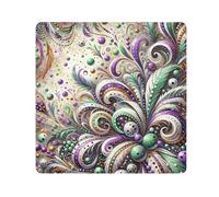 ODAWA Chiffon de rangement magique de 35 cm, tissu auto-adhésif de protection pour appareil photo, ordinateur portable, cosmétique, Motif Mardi Gras, 13.8x13.8in, Motif Mardi Gras