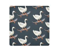 ODAWA Chiffons autocollants bleus tribaux éléphants 35 x 35 cm en tissu de protection pour appareil photo anti-rayures, Skater Goose Navy, 13.8x13.8in, Skater Goose Navy