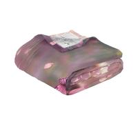 ODAWA Couvertures en flanelle légère pour canapé, lit et chaton, fleurs de cerisier, 140 x 178 cm