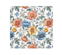 ODAWA Cute Monkey Trousse de maquillage légère pliable pour appareil photo 13,8 x 13,8 pouces, Vintage Watercolor Floral, 17.7x17.7in, Aquarelle florale vintage