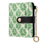 ODAWA Golden Cranes Clouds Petit portefeuille de voyage avec blocage RFID pour usage quotidien Noir, Feuille de palmier verte tropicale, one size, Portefeuille RFID