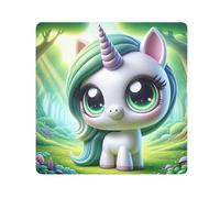 ODAWA Housse de protection pour objectif d'appareil photo - Motif licorne verte - 35,1 x 35,1 cm - Anti-rayures - Pochette de rangement, Licorne verte mignonne, 13.8x13.8in, Licorne verte mignonne