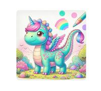 ODAWA Joli film de protection autocollant en tissu pour appareil photo de 38 x 33 cm, motif vache des Highlands, chiffon magique facile à ranger pour appareil photo, Jolie licorne dinosaure