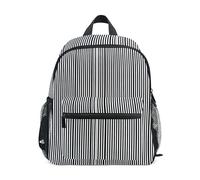 ODAWA Jungle Tan Sacs à dos pour enfants avec étiquette nominative, 30,5 cm Sac à dos de maternelle pour garçons, Rayures noires et blanches., Medium
