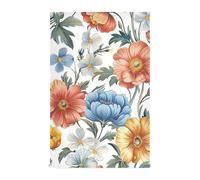 ODAWA Lot de 1 serviette de cuisine vintage à suspendre Motif floral aquarelle 45,7 x 71,1 cm