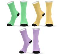 ODAWA Lot de 3 paires de chaussettes d'automne extensibles pour femme Vert malachite