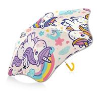 ODAWA Parapluie rose licorne pour enfant, coupe-vent, protection UV, parapluies classiques, parapluies portables pour la pluie